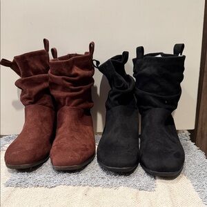 Comfortview Women's Ankle Boots - Black and Brown